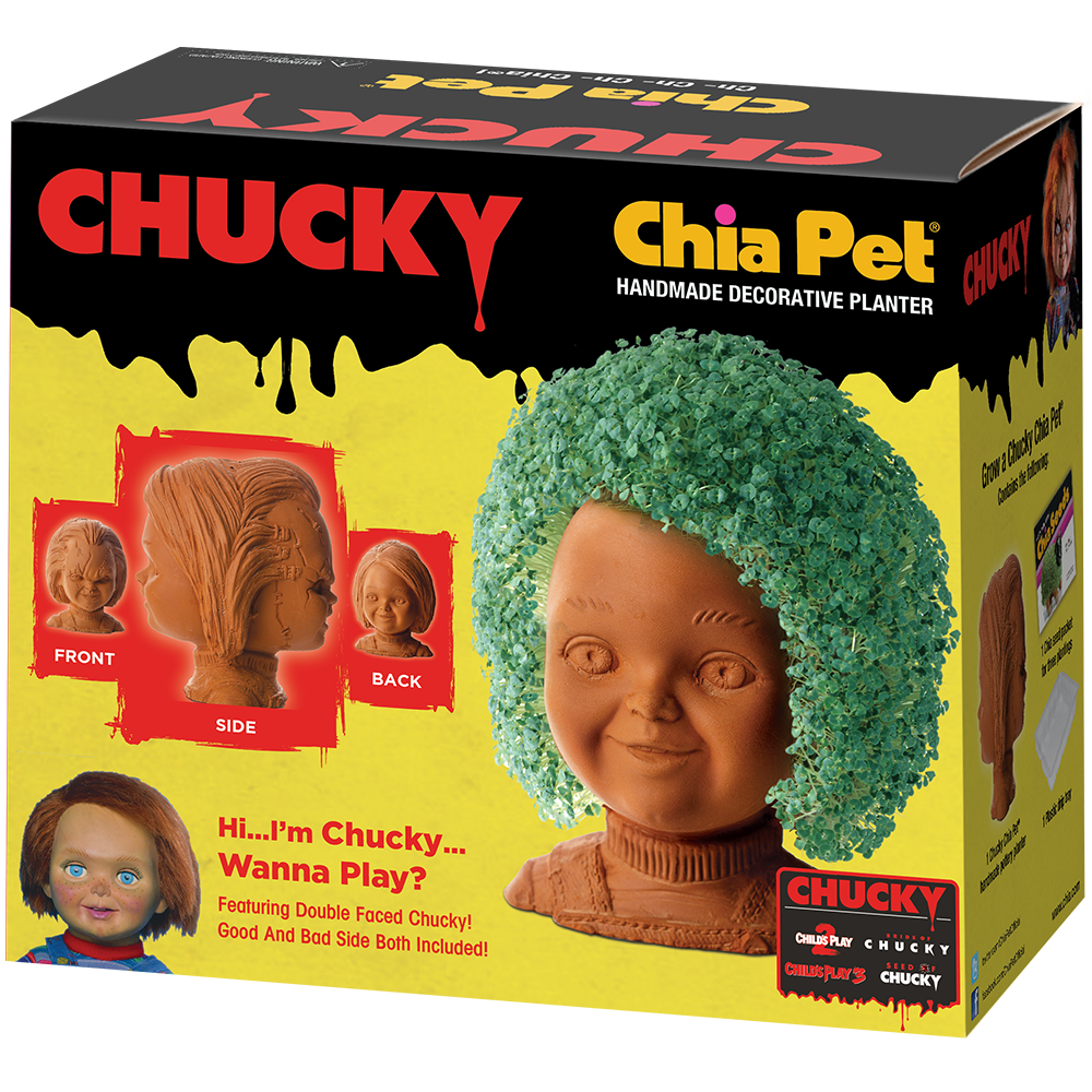 chucky plant pot Child's Play Chucky Doll Chia Pet® – Chia.com
