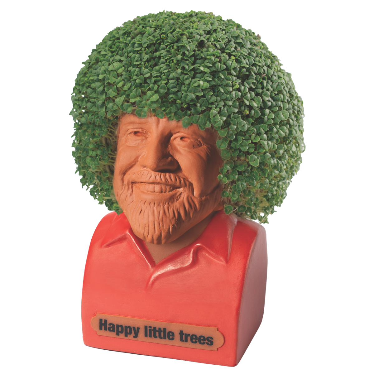 Bob Ross® with Red Shirt Chia Pet®