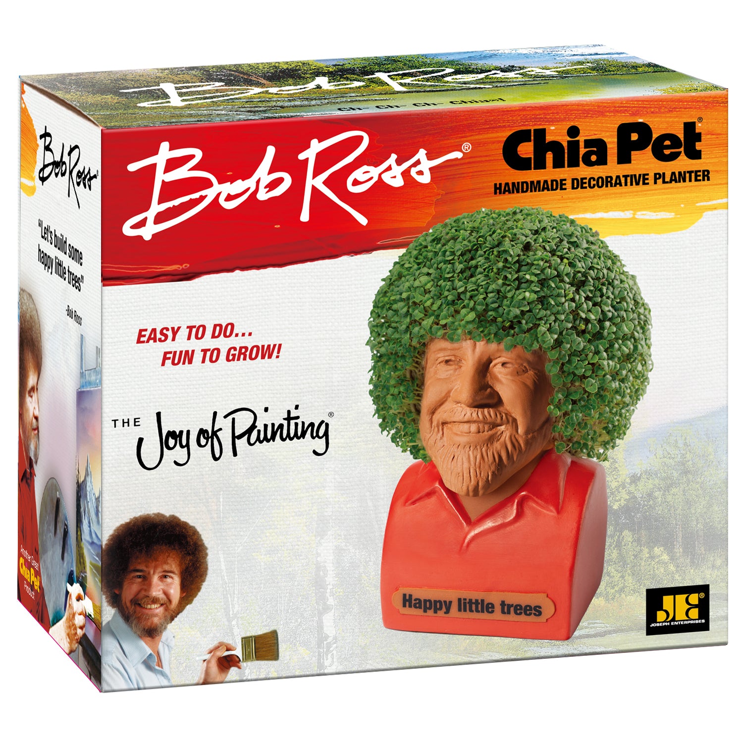 Bob Ross® with Red Shirt Chia Pet®