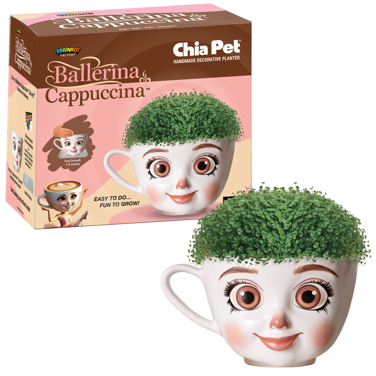 Brainrot Factory - Ballerina Cappucina™ Chia Pet® (PRE-ORDER)