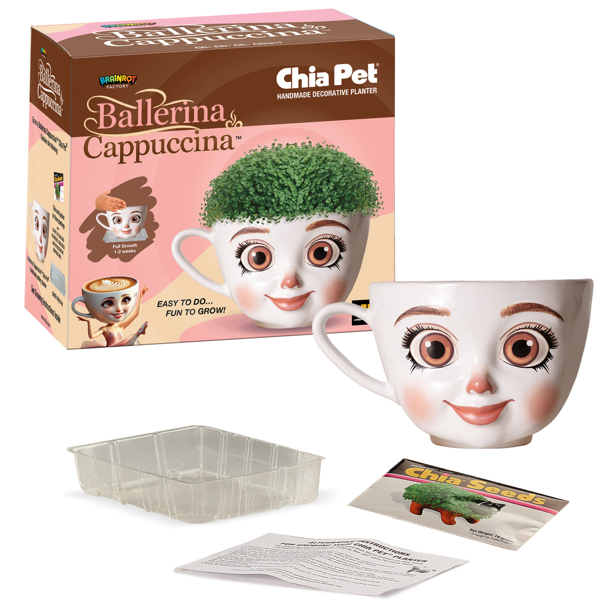Brainrot Factory - Ballerina Cappucina™ Chia Pet® (PRE-ORDER)