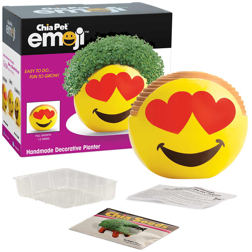 Emoji Heart Eyes Chia Pet® - Chia.com