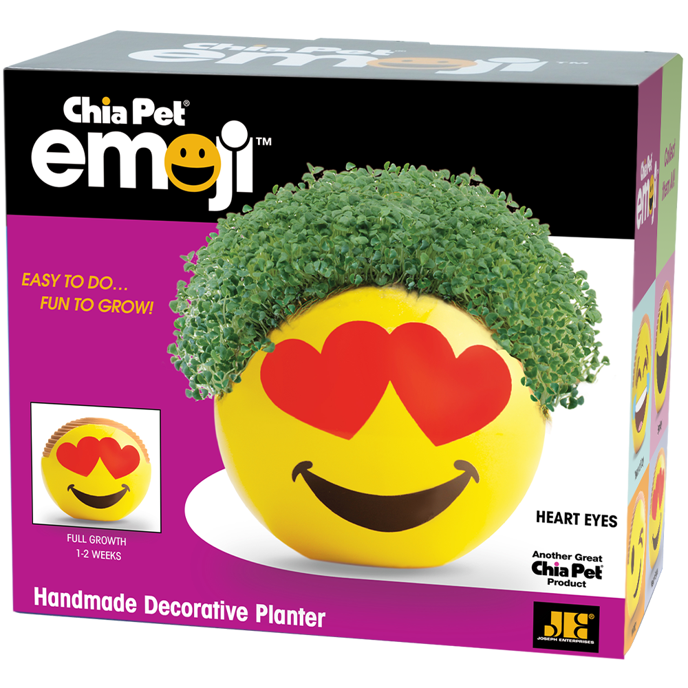 Emoji Heart Eyes Chia Pet® - Chia.com