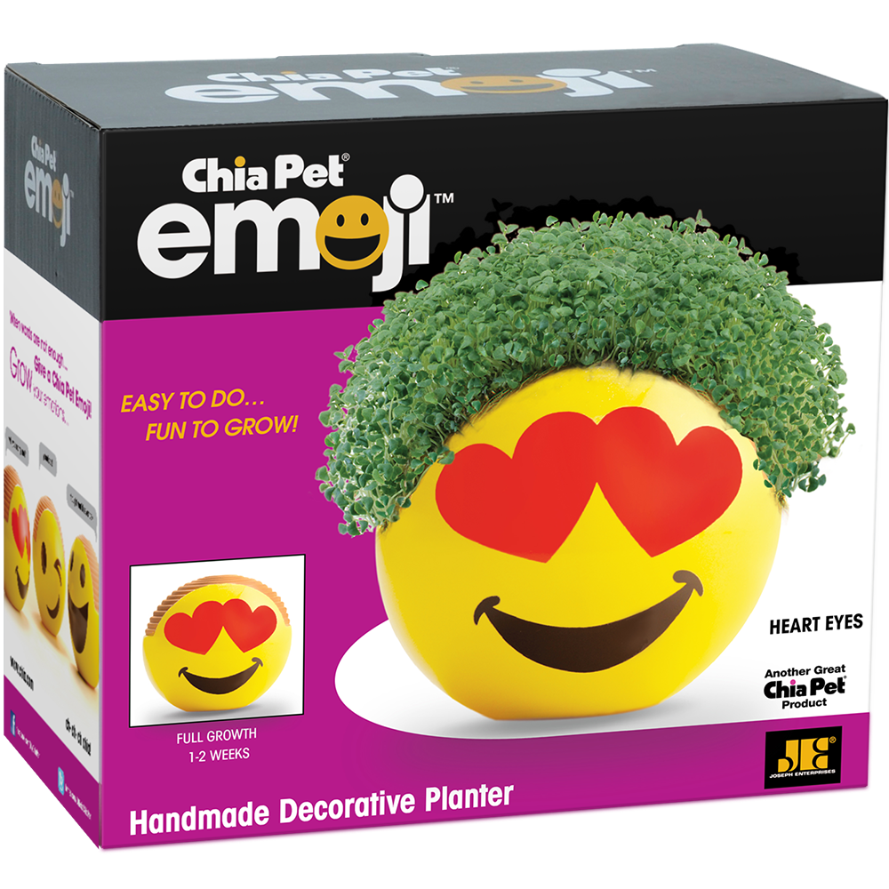 Emoji Heart Eyes Chia Pet® - Chia.com