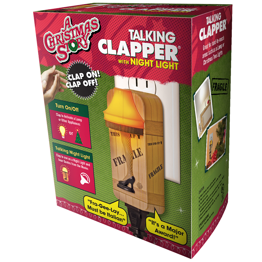 Clapper Talk A Christmas Story Talking Clapper® with Night Light – Chia.com