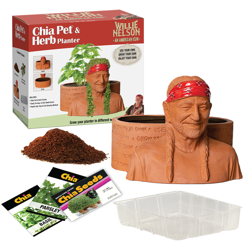 can you plant chia seeds in a pot Willie Nelson Chia Pet® Herb Planter – Chia.com