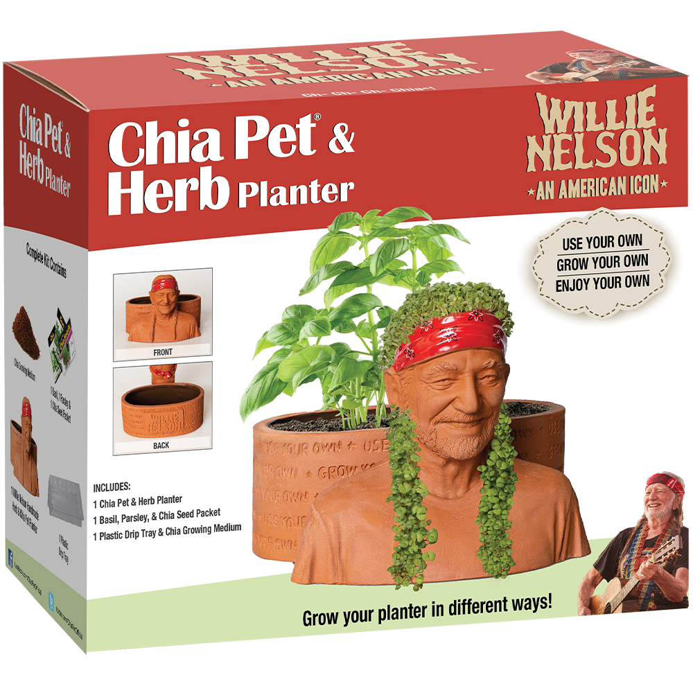 Willie Nelson Chia Pet® Herb Planter - Chia.com