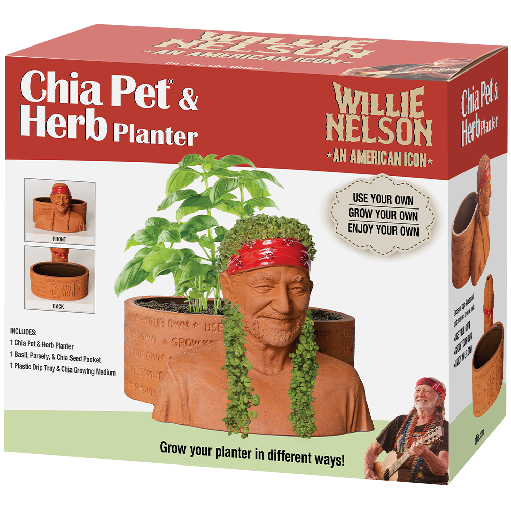 Willie Nelson Chia Pet® Herb Planter - Chia.com