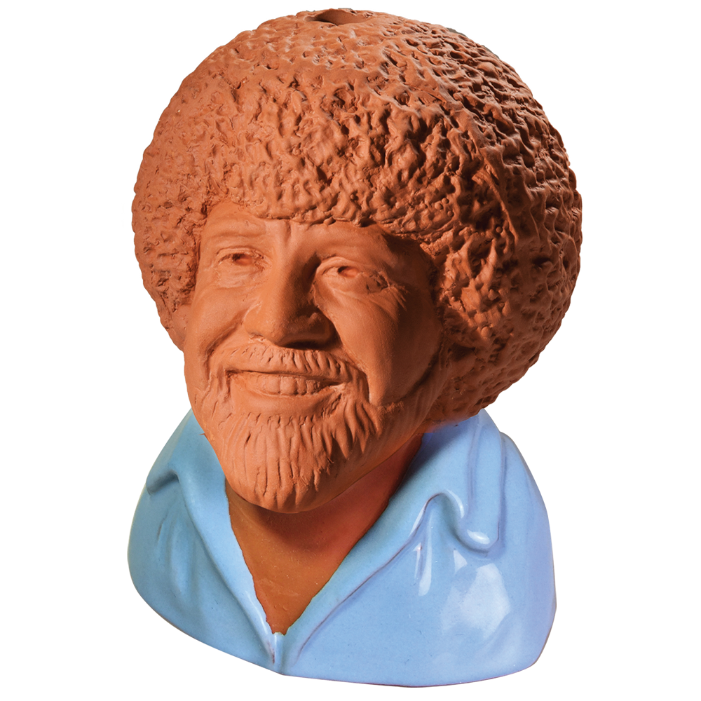 Bob Ross® in Blue Shirt Chia Pet® - Chia.com