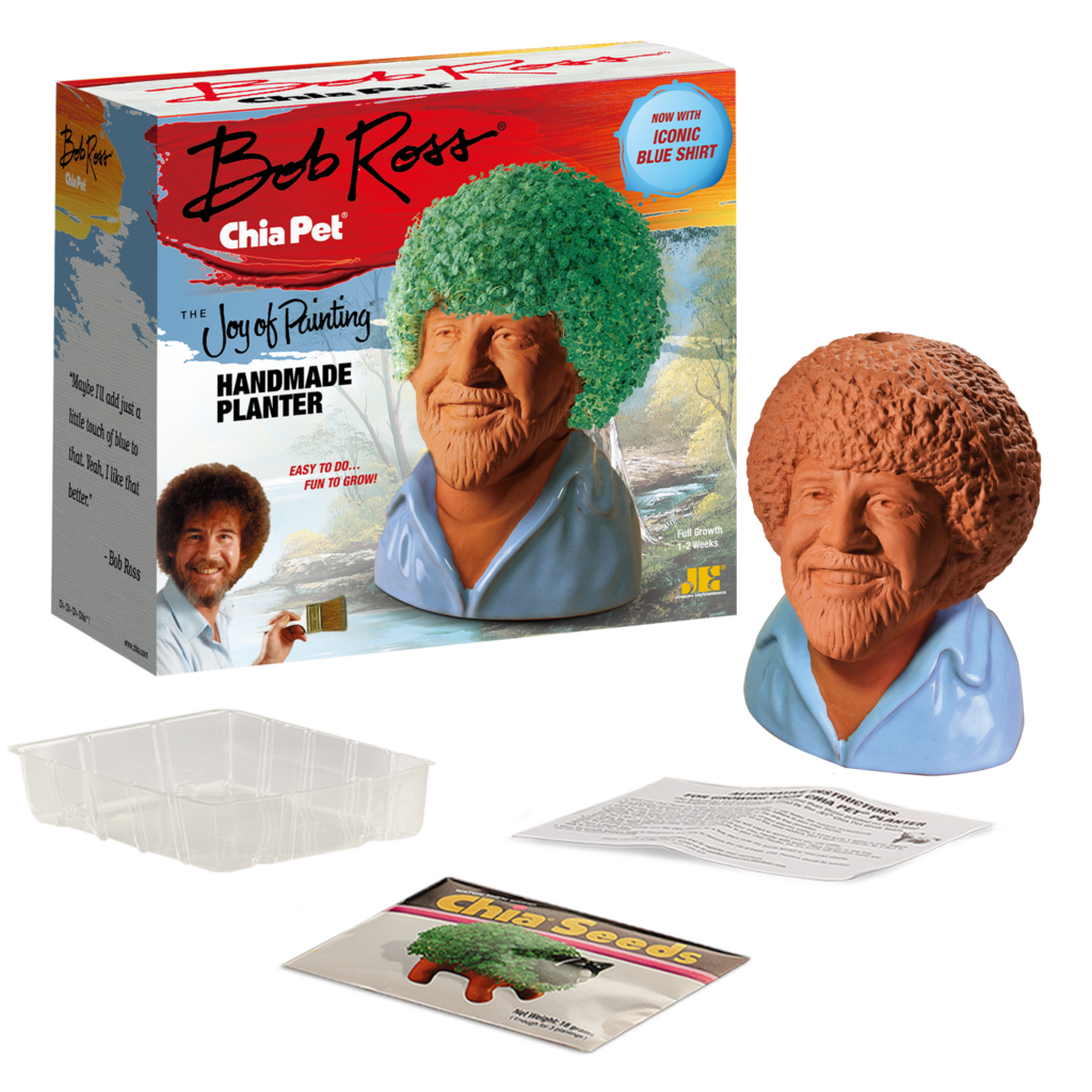 Bob Ross® in Blue Shirt Chia Pet® - Chia.com